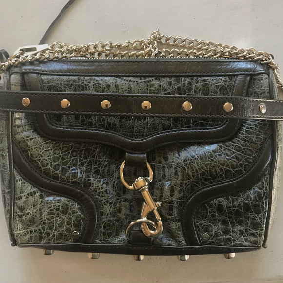 Rebecca Minkoff Handbags - Rebecca Minkoff MAC Glossy Crocodile Green